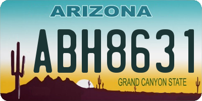AZ license plate ABH8631