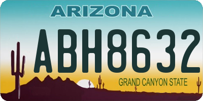 AZ license plate ABH8632