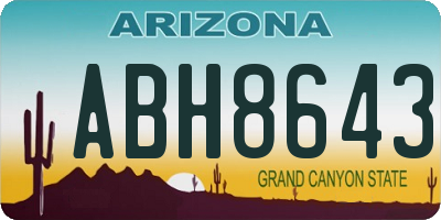AZ license plate ABH8643