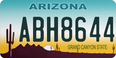 AZ license plate ABH8644