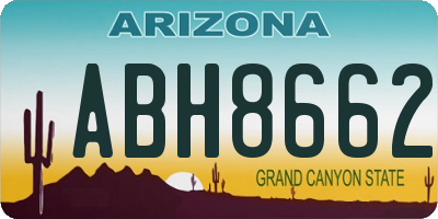 AZ license plate ABH8662