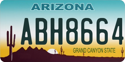 AZ license plate ABH8664