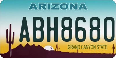 AZ license plate ABH8680