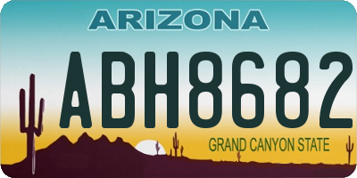 AZ license plate ABH8682
