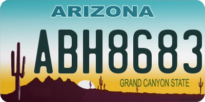AZ license plate ABH8683