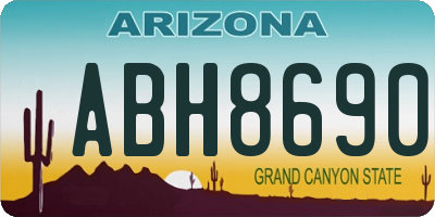AZ license plate ABH8690