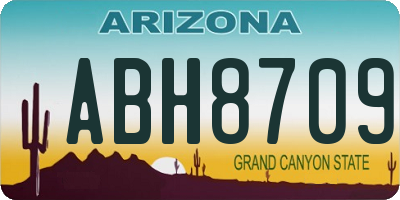 AZ license plate ABH8709