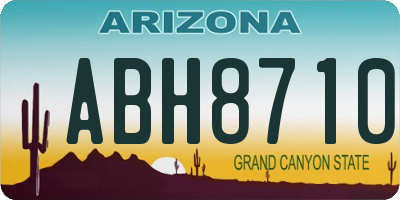 AZ license plate ABH8710