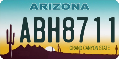 AZ license plate ABH8711