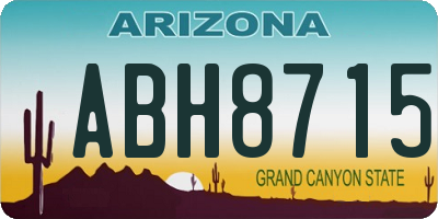 AZ license plate ABH8715