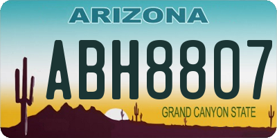 AZ license plate ABH8807