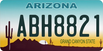 AZ license plate ABH8821