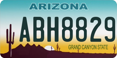 AZ license plate ABH8829