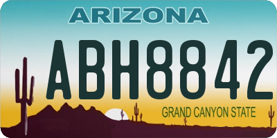 AZ license plate ABH8842