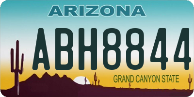 AZ license plate ABH8844