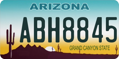 AZ license plate ABH8845