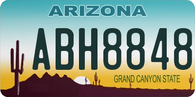 AZ license plate ABH8848