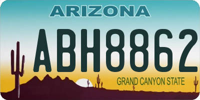 AZ license plate ABH8862