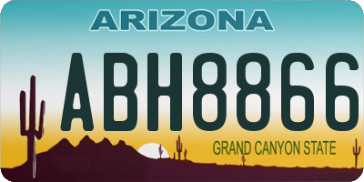 AZ license plate ABH8866