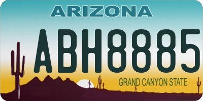 AZ license plate ABH8885