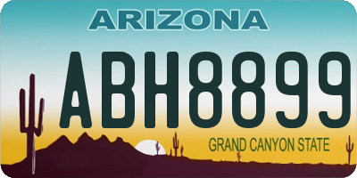 AZ license plate ABH8899