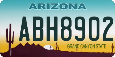 AZ license plate ABH8902