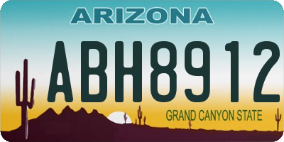 AZ license plate ABH8912