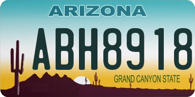 AZ license plate ABH8918