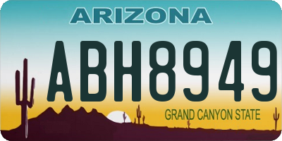 AZ license plate ABH8949