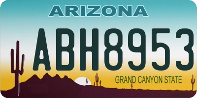 AZ license plate ABH8953