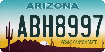 AZ license plate ABH8997