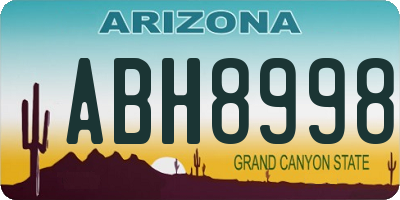 AZ license plate ABH8998