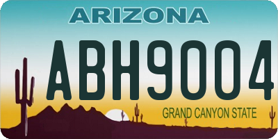 AZ license plate ABH9004