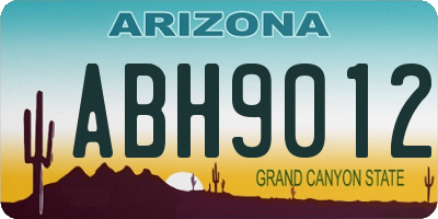 AZ license plate ABH9012