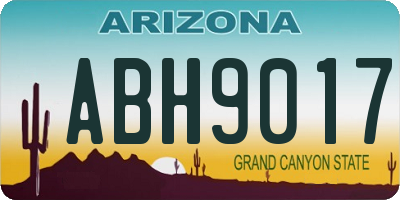 AZ license plate ABH9017