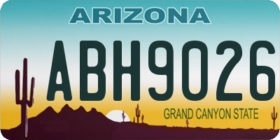 AZ license plate ABH9026