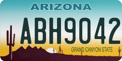 AZ license plate ABH9042