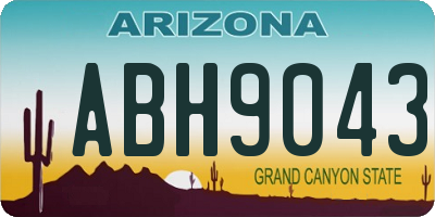 AZ license plate ABH9043
