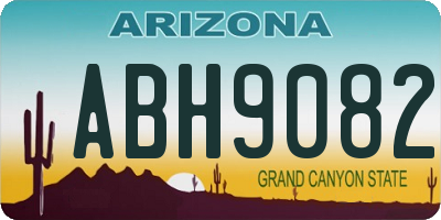 AZ license plate ABH9082