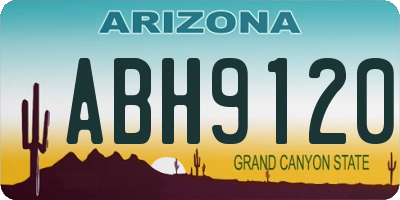 AZ license plate ABH9120