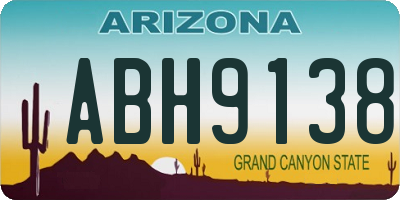 AZ license plate ABH9138