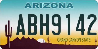 AZ license plate ABH9142