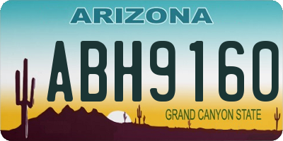 AZ license plate ABH9160