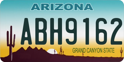 AZ license plate ABH9162