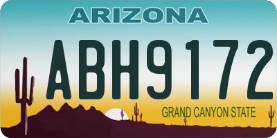 AZ license plate ABH9172
