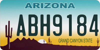 AZ license plate ABH9184