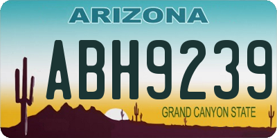 AZ license plate ABH9239