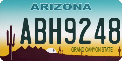 AZ license plate ABH9248
