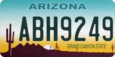 AZ license plate ABH9249