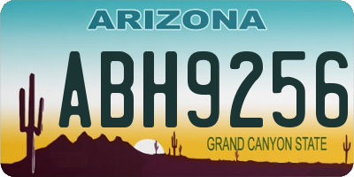 AZ license plate ABH9256